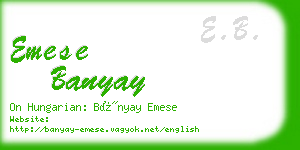 emese banyay business card